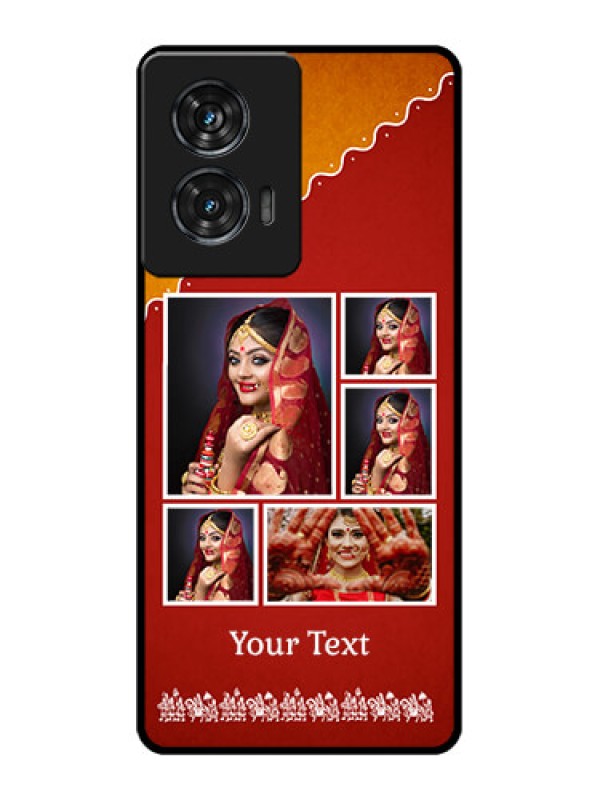 Custom Motorola G96 5G Custom Glass Phone Case - Wedding Pic Upload Design