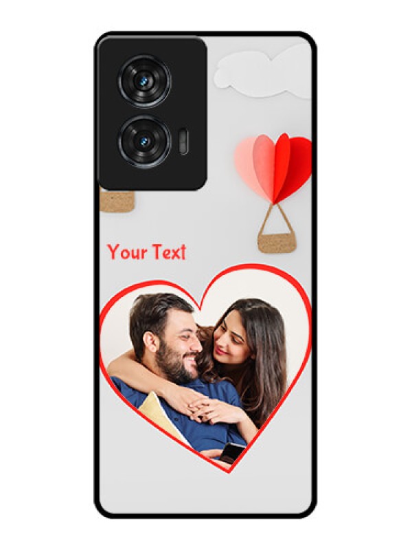 Custom Motorola G96 5G Custom Glass Phone Case - Parachute Love Design