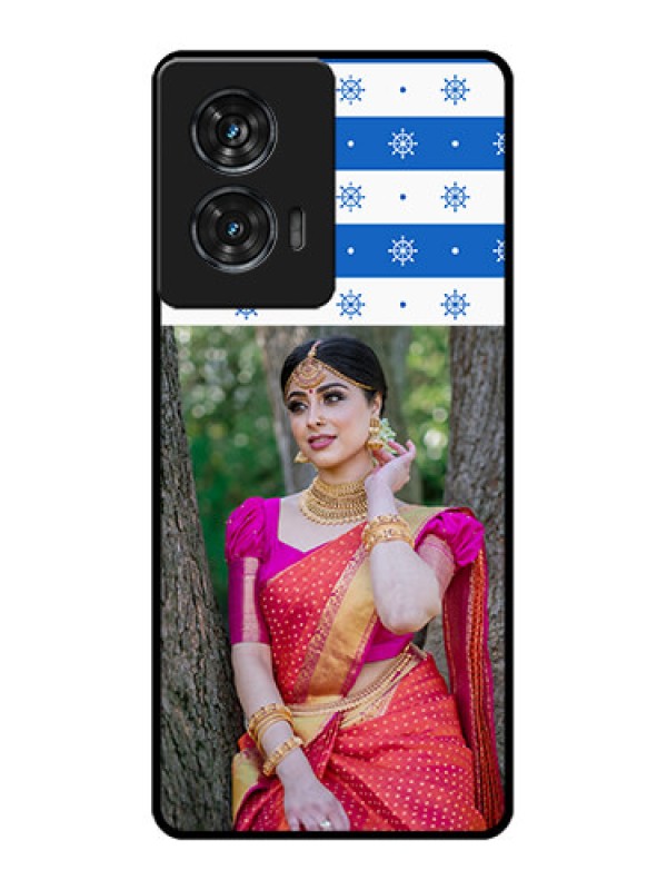 Custom Motorola G96 5G Custom Glass Phone Case - Snow Pattern Design