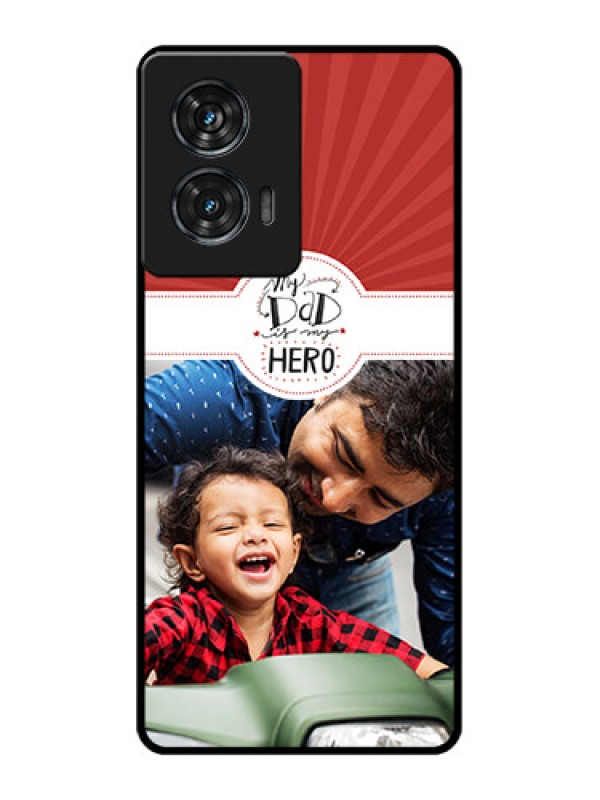 Custom Motorola G96 5G Custom Glass Phone Case - My Dad Hero Design