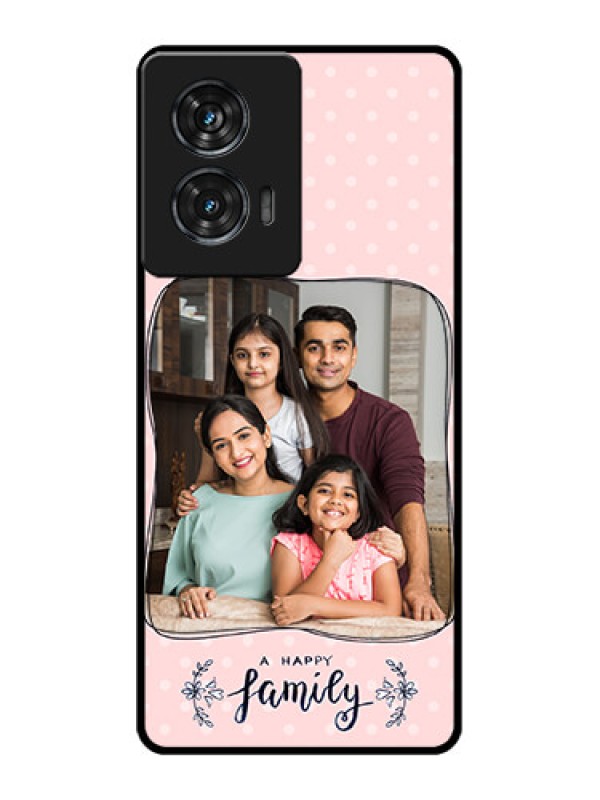 Custom Motorola G96 5G Custom Glass Phone Case - Family With Dots Design