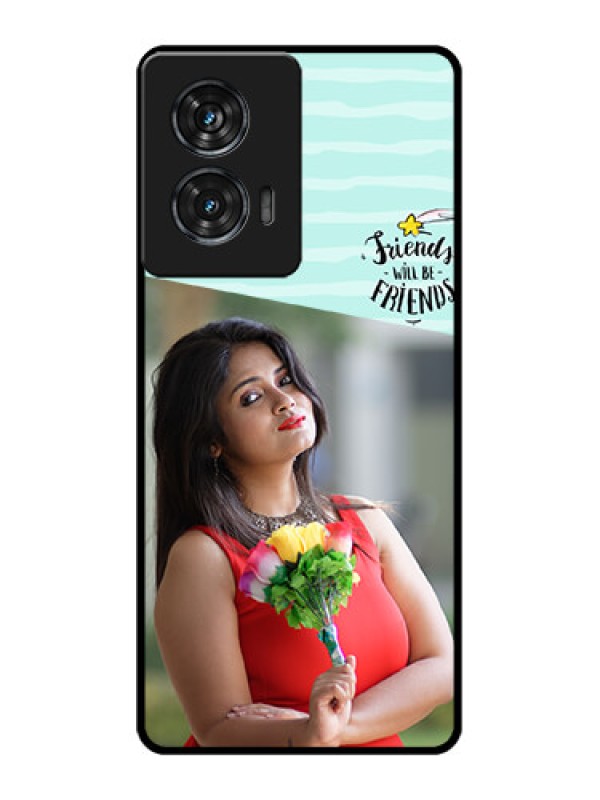 Custom Motorola G96 5G Custom Glass Phone Case - Friends Picture Icon Design