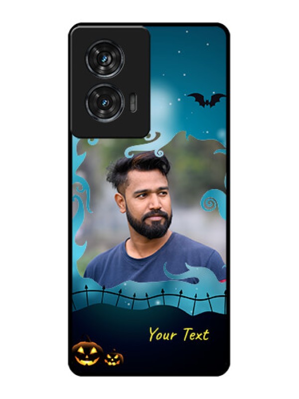 Custom Motorola G96 5G Custom Glass Phone Case - Halloween Frame Design