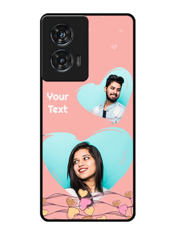 Custom Motorola G96 5G Custom Glass Phone Case - Love Doodle Design