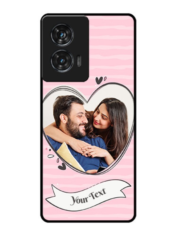 Custom Motorola G96 5G Custom Glass Phone Case - Vintage Heart Design