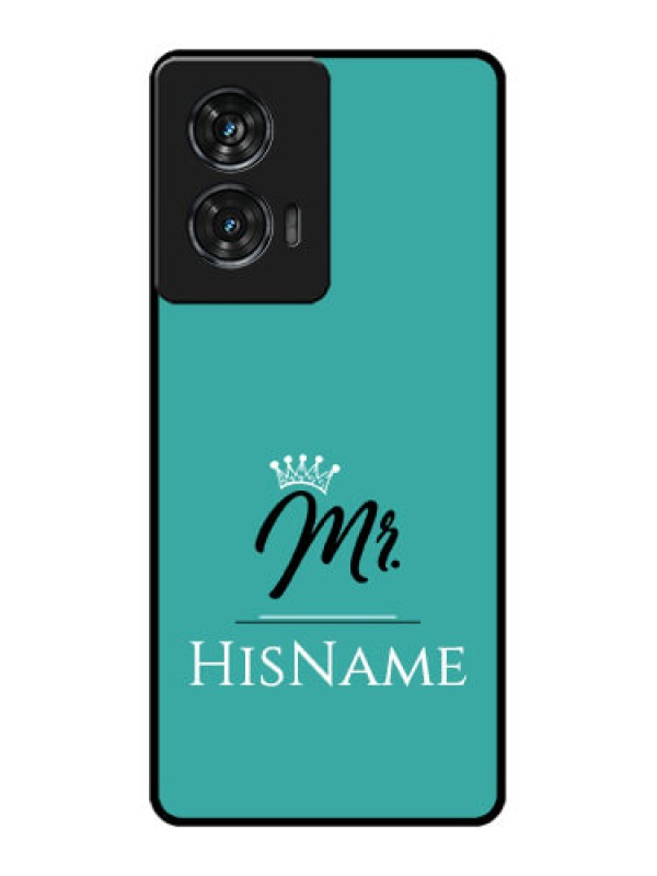 Custom Motorola G96 5G Custom Glass Phone Case - Mr With Name Design