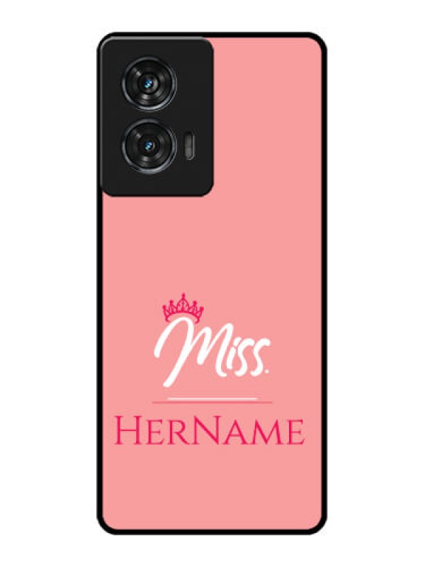 Custom Motorola G96 5G Custom Glass Phone Case - Mrs With Name Design