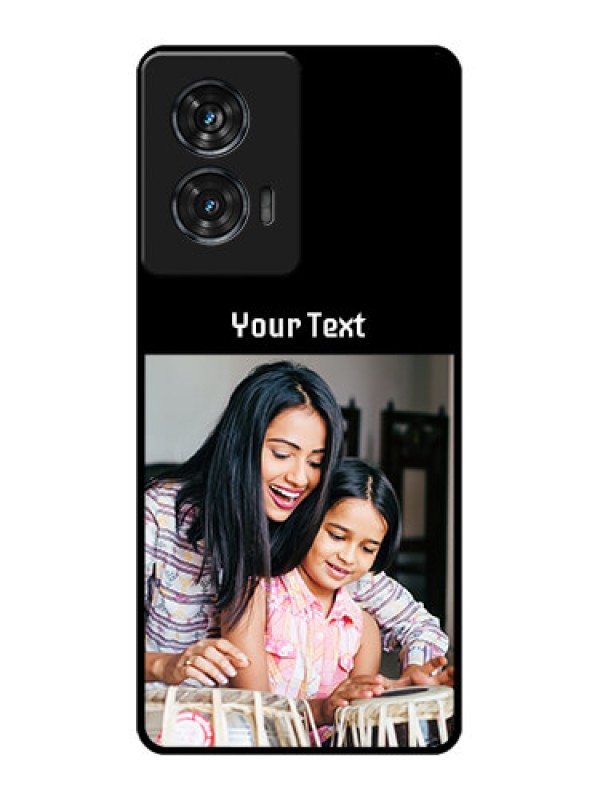 Custom Motorola G96 5G Custom Glass Phone Case - Photo With Name Design