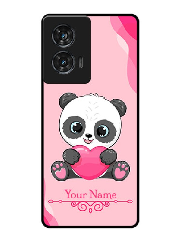 Custom Motorola G96 5G Custom Glass Phone Case - Cute Panda Design