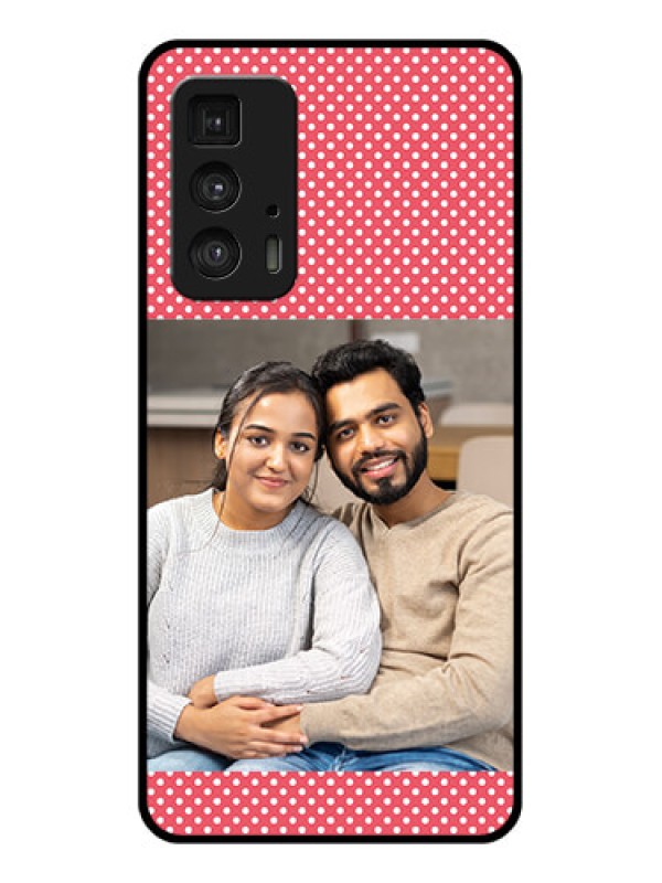 Custom Motorola Moto Edge 20 Pro Custom Glass Phone Case - White Dotted Design