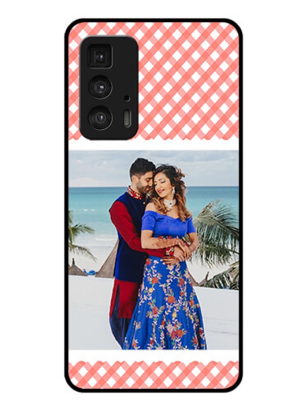 Custom Motorola Moto Edge 20 Pro Custom Glass Phone Case - Pink Pattern Design