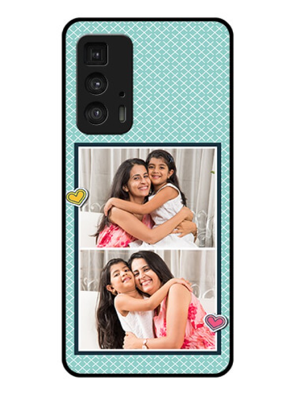 Custom Motorola Moto Edge 20 Pro Custom Glass Phone Case - 2 Image Holder With Pattern Design
