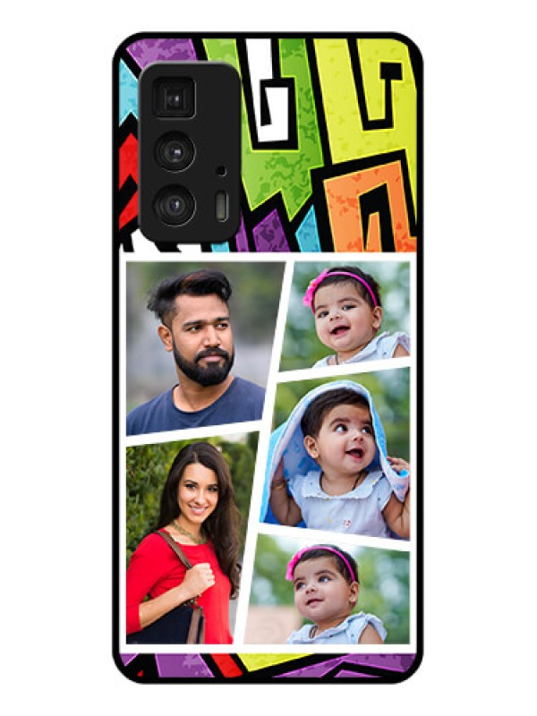 Custom Motorola Moto Edge 20 Pro Custom Glass Phone Case - Graffiti Pattern Design
