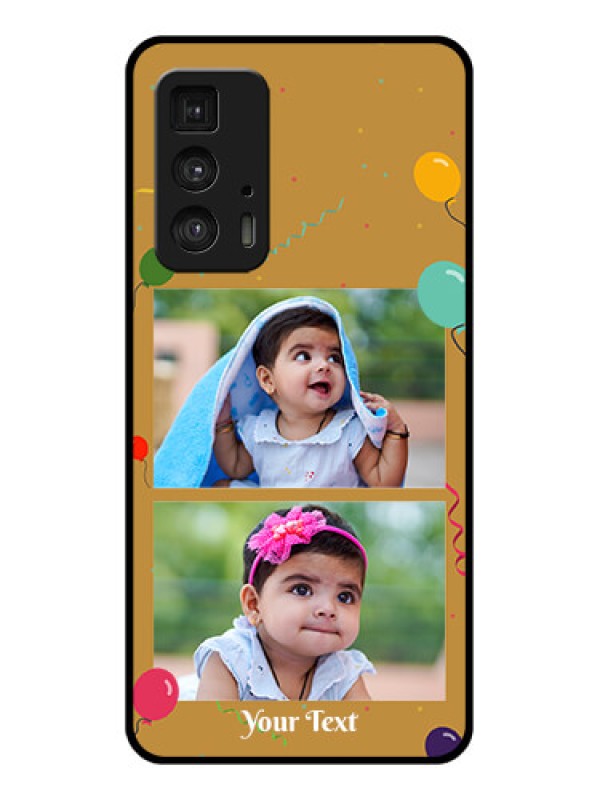 Custom Motorola Moto Edge 20 Pro Custom Glass Phone Case - Image Holder With Birthday Celebrations Design