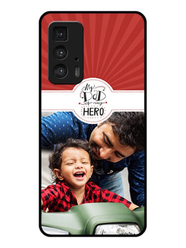 Custom Motorola Moto Edge 20 Pro Custom Glass Phone Case - My Dad Hero Design