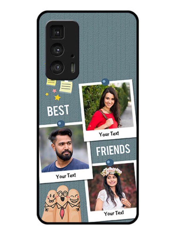 Custom Motorola Moto Edge 20 Pro Custom Glass Phone Case - Sticky Frames And Friendship Design