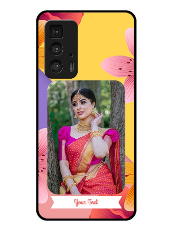 Custom Motorola Moto Edge 20 Pro Custom Glass Phone Case - 3 Image With Vintage Floral Design