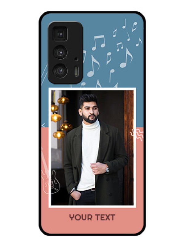 Custom Motorola Moto Edge 20 Pro Custom Glass Phone Case - With Color Musical Note Design