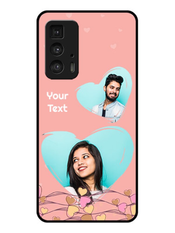 Custom Motorola Moto Edge 20 Pro Custom Glass Phone Case - Love Doodle Design