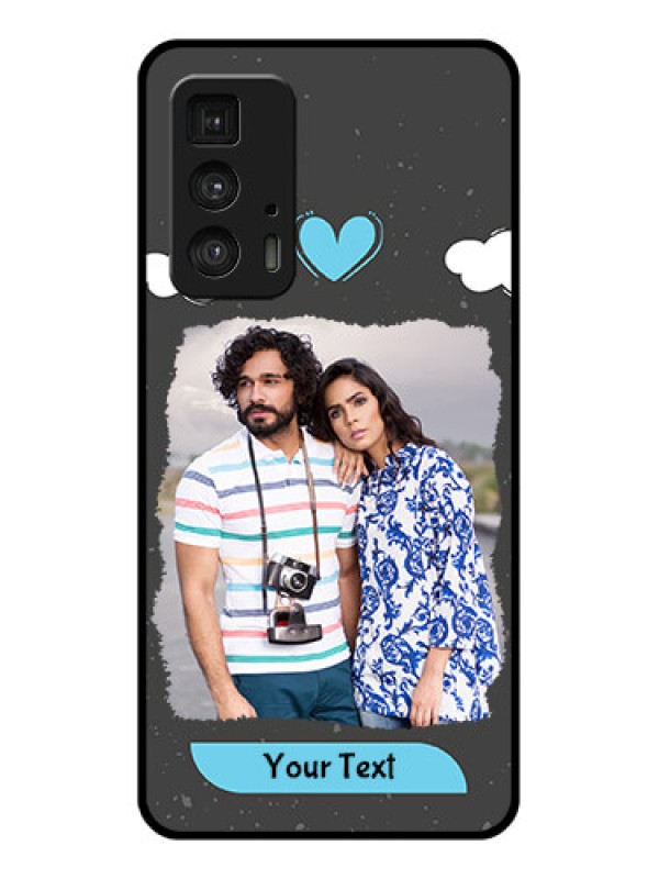 Custom Motorola Moto Edge 20 Pro Custom Glass Phone Case - Splashes With Love Doodles Design