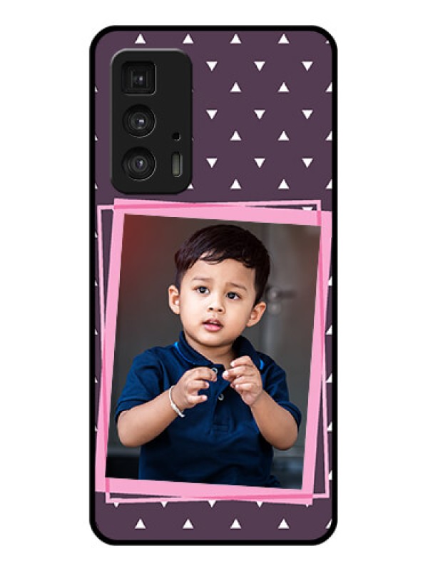 Custom Motorola Moto Edge 20 Pro Custom Glass Phone Case - Triangle Pattern Dotted Design