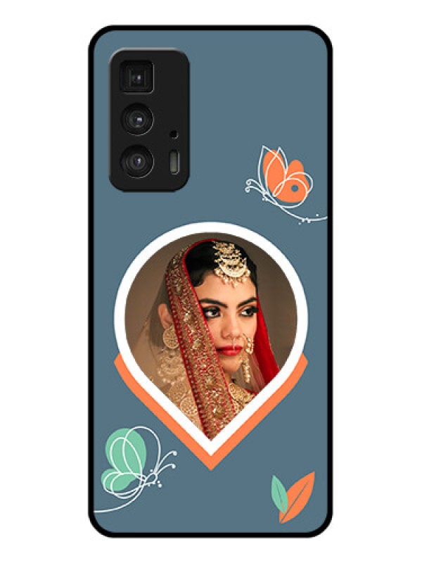 Custom Motorola Moto Edge 20 Pro Custom Glass Phone Case - Droplet Butterflies Design