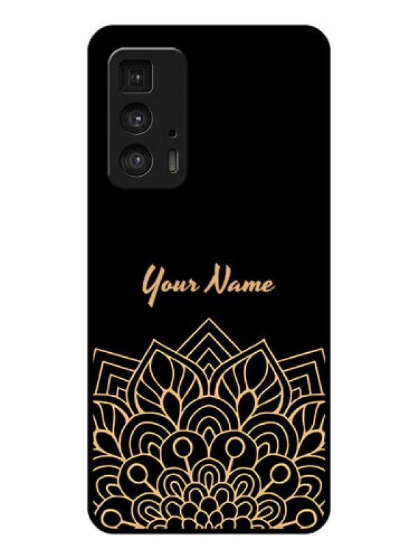 Custom Motorola Moto Edge 20 Pro Custom Glass Phone Case - Golden Mandala Design