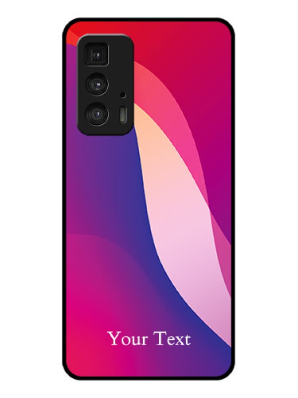 Custom Motorola Moto Edge 20 Pro Custom Glass Phone Case - Digital Abstract Overlap Design