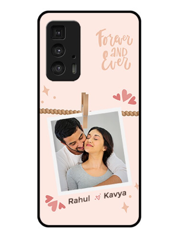 Custom Motorola Moto Edge 20 Pro Custom Glass Phone Case - Forever And Ever Love Design