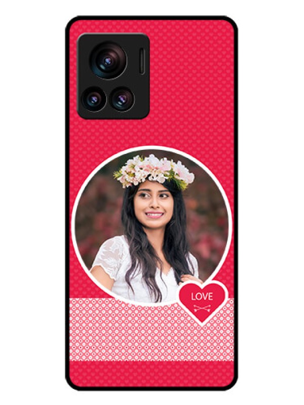 Custom Motorola Moto Edge 30 Ultra Custom Glass Phone Case - Pink Color Pattern Design
