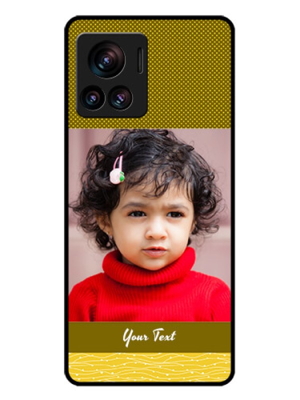 Custom Motorola Moto Edge 30 Ultra Custom Glass Phone Case - Simple Green Color Design