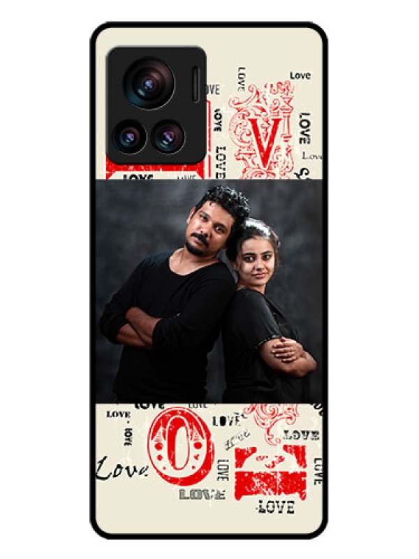 Custom Motorola Moto Edge 30 Ultra Custom Glass Phone Case - Trendy Love Design Case