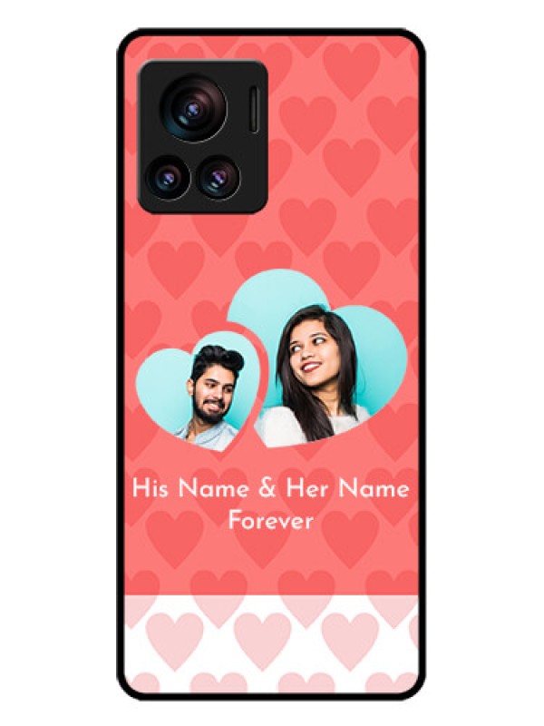 Custom Motorola Moto Edge 30 Ultra Custom Glass Phone Case - Couple Pic Upload Design