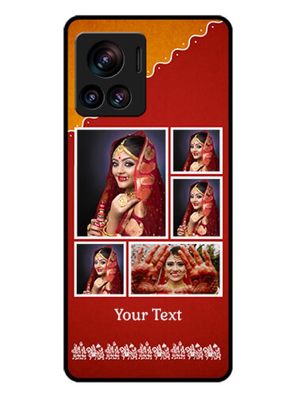 Custom Motorola Moto Edge 30 Ultra Custom Glass Phone Case - Wedding Pic Upload Design