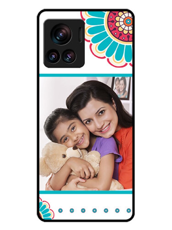 Custom Motorola Moto Edge 30 Ultra Custom Glass Phone Case - Flower Design