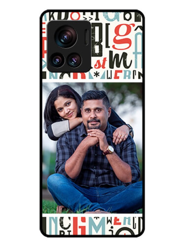 Custom Motorola Moto Edge 30 Ultra Custom Glass Phone Case - Alphabet Design