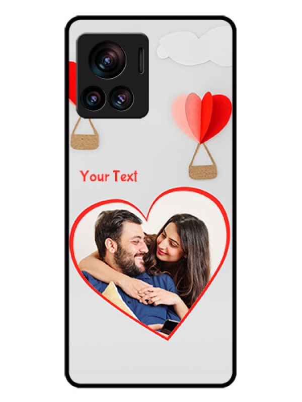 Custom Motorola Moto Edge 30 Ultra Custom Glass Phone Case - Parachute Love Design