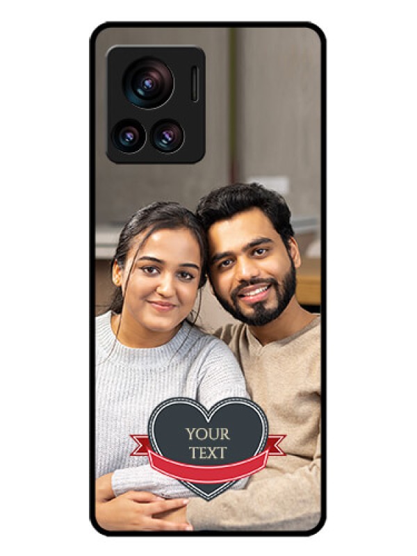 Custom Motorola Moto Edge 30 Ultra Custom Glass Phone Case - Just Married Couple Design