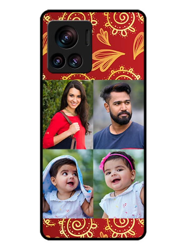 Custom Motorola Moto Edge 30 Ultra Custom Glass Phone Case - 4 Image Traditional Design