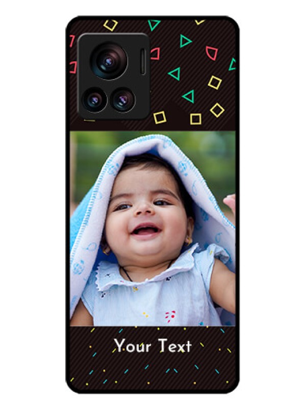 Custom Motorola Moto Edge 30 Ultra Custom Glass Phone Case - With Confetti Birthday Design