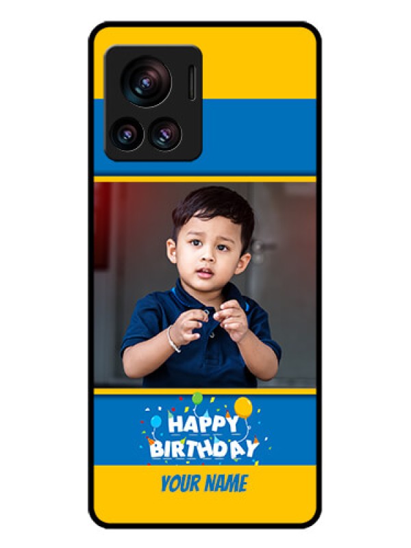 Custom Motorola Moto Edge 30 Ultra Custom Glass Phone Case - Birthday Wishes Design
