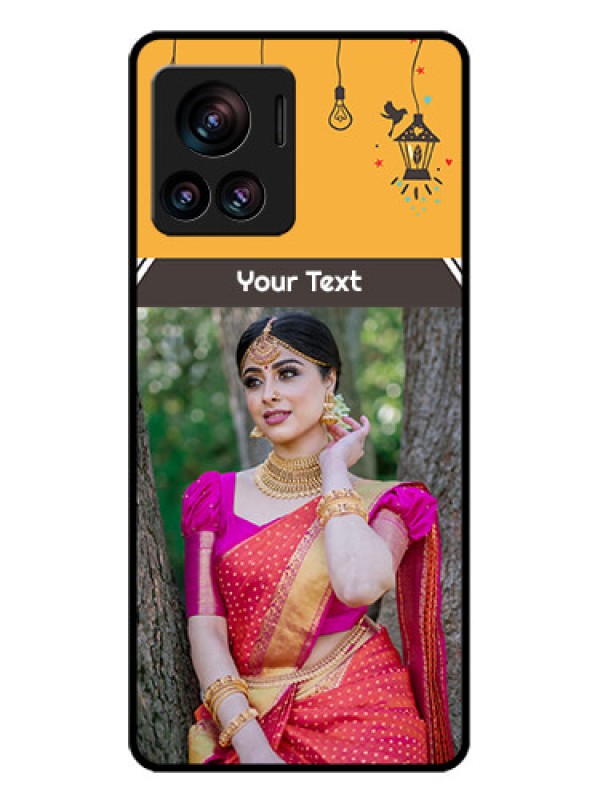 Custom Motorola Moto Edge 30 Ultra Custom Glass Phone Case - With Family Picture And Icons