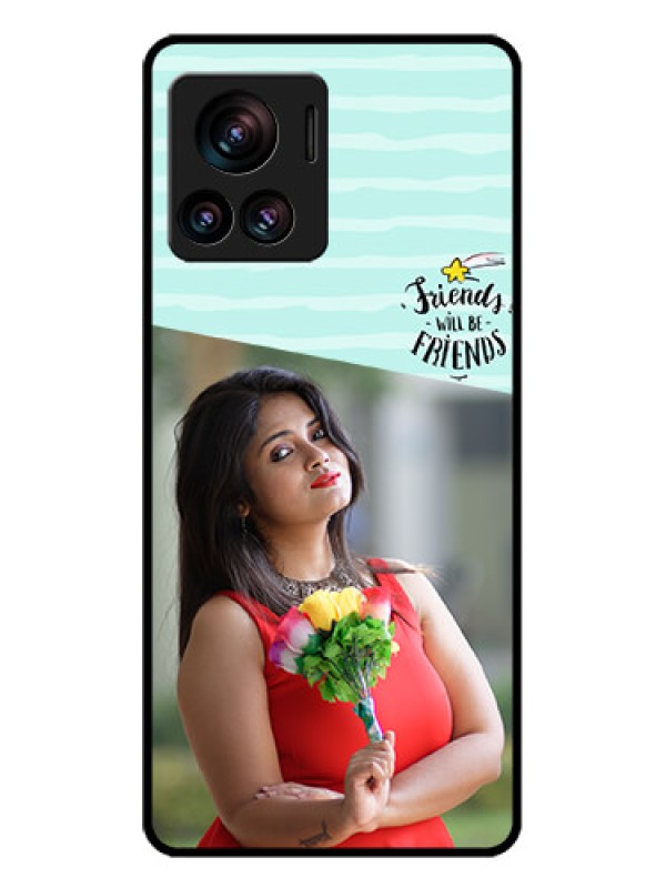 Custom Motorola Moto Edge 30 Ultra Custom Glass Phone Case - Friends Picture Icon Design