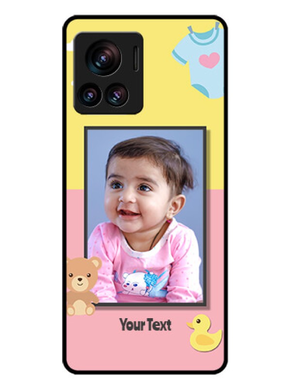 Custom Motorola Moto Edge 30 Ultra Custom Glass Phone Case - Kids 2 Color Design