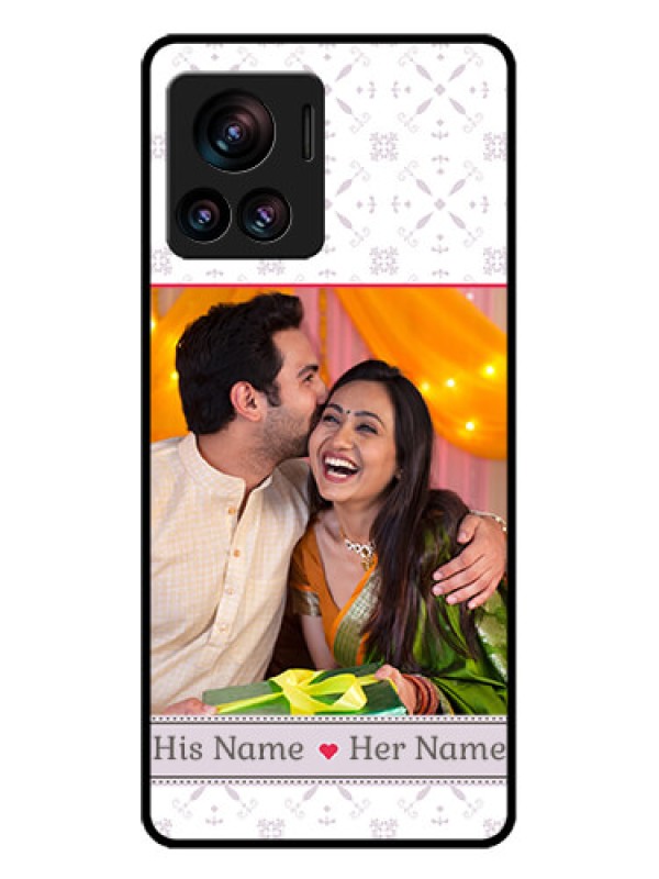 Custom Motorola Moto Edge 30 Ultra Custom Glass Phone Case - With Photo And Ethnic Design