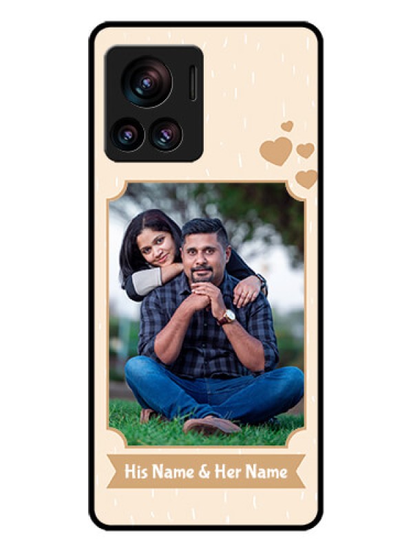 Custom Motorola Moto Edge 30 Ultra Custom Glass Phone Case - With Confetti Love Design