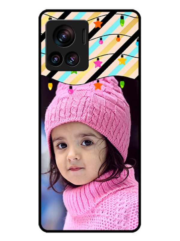 Custom Motorola Moto Edge 30 Ultra Custom Glass Phone Case - Lights Hanging Design