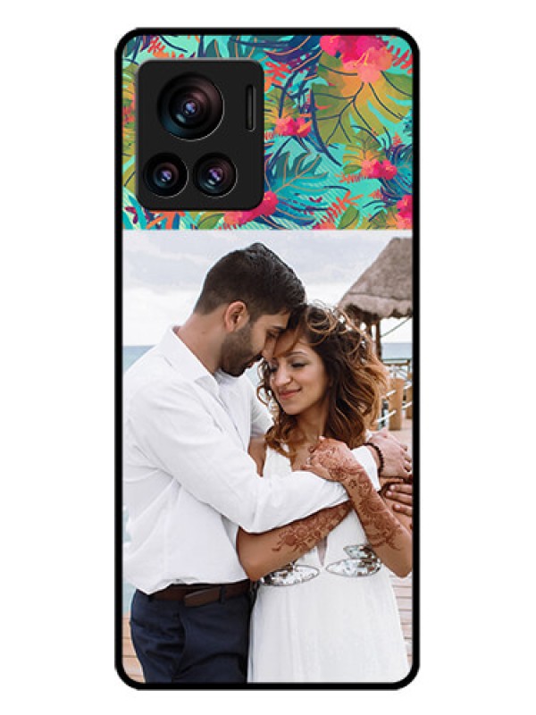 Custom Motorola Moto Edge 30 Ultra Custom Glass Phone Case - Watercolor Floral Design