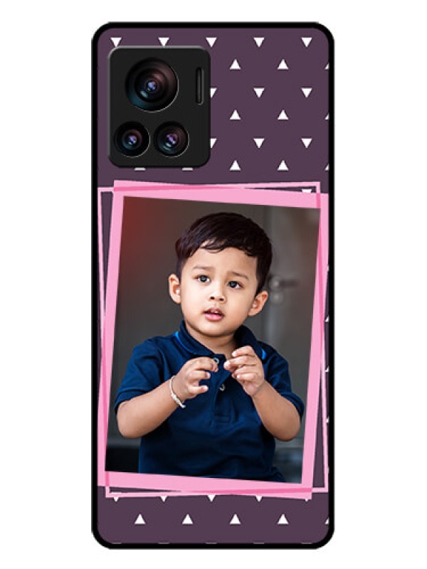 Custom Motorola Moto Edge 30 Ultra Custom Glass Phone Case - Triangle Pattern Dotted Design
