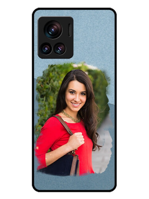 Custom Motorola Moto Edge 30 Ultra Custom Glass Phone Case - Grunge Line Art Design